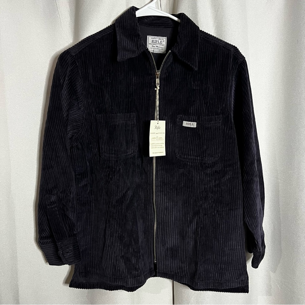 Rifle navy blue Lightweight Corduroy zippered Shirt Jacket